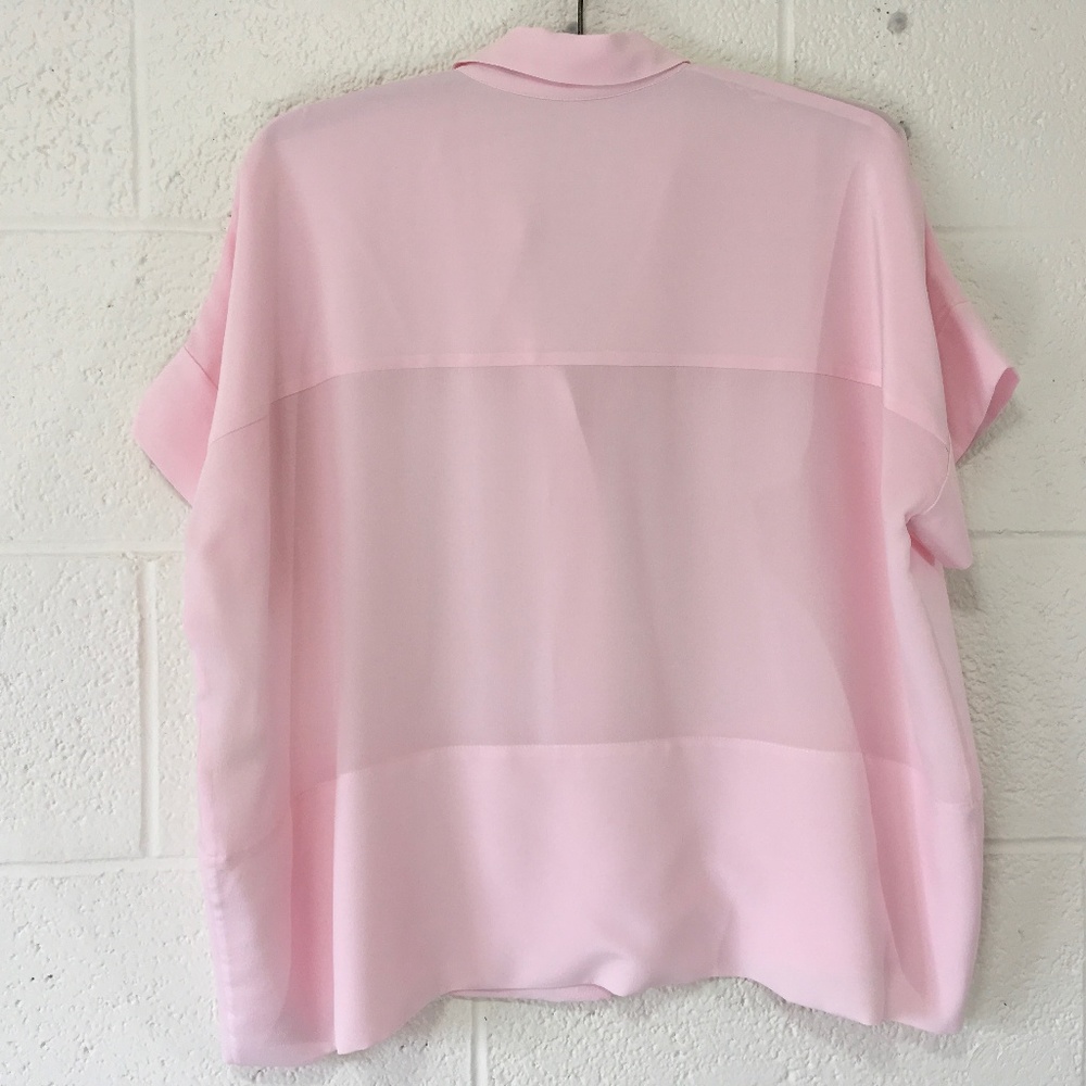 SOLD Everlane Blush Pink Square Silk Blouse - Picture 7 of 8